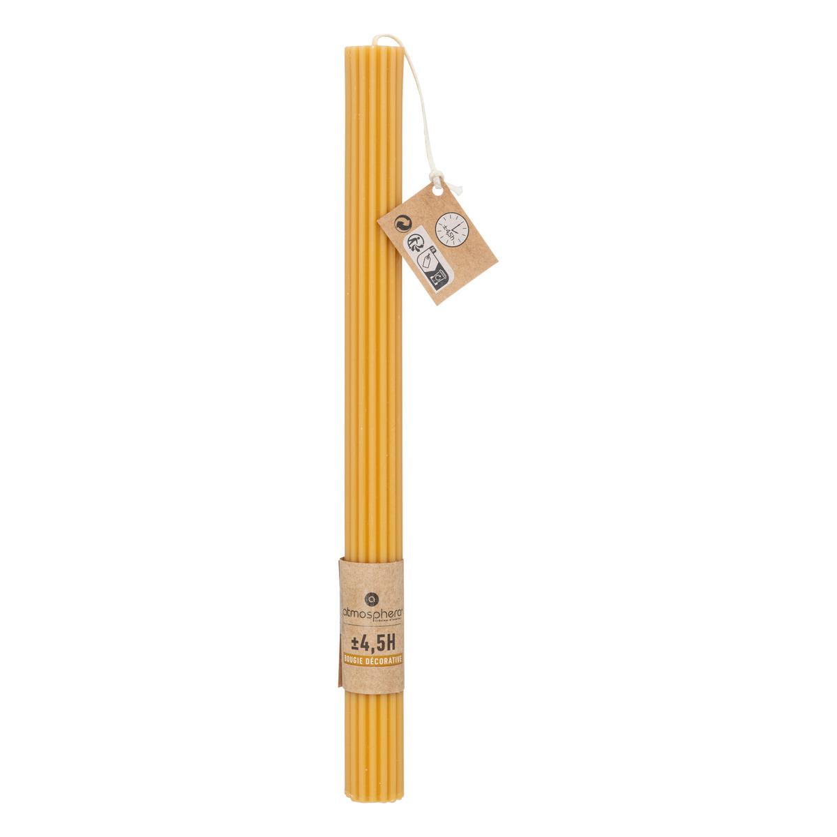 BOUGIE BATON DEMI JAUNE H.26CM