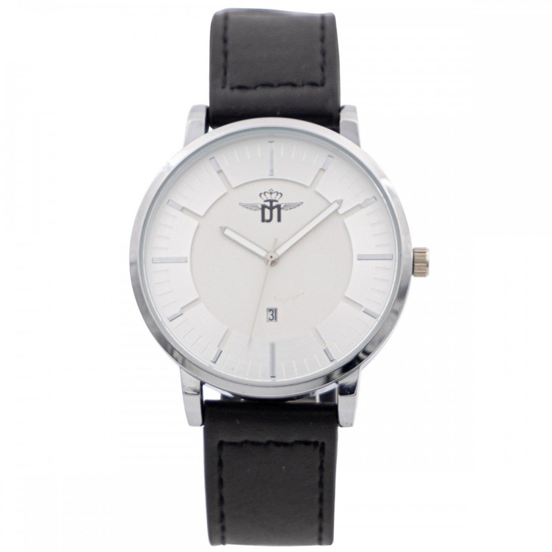 Coffret montre Homme M. JOHN bracelet Cuir Noir