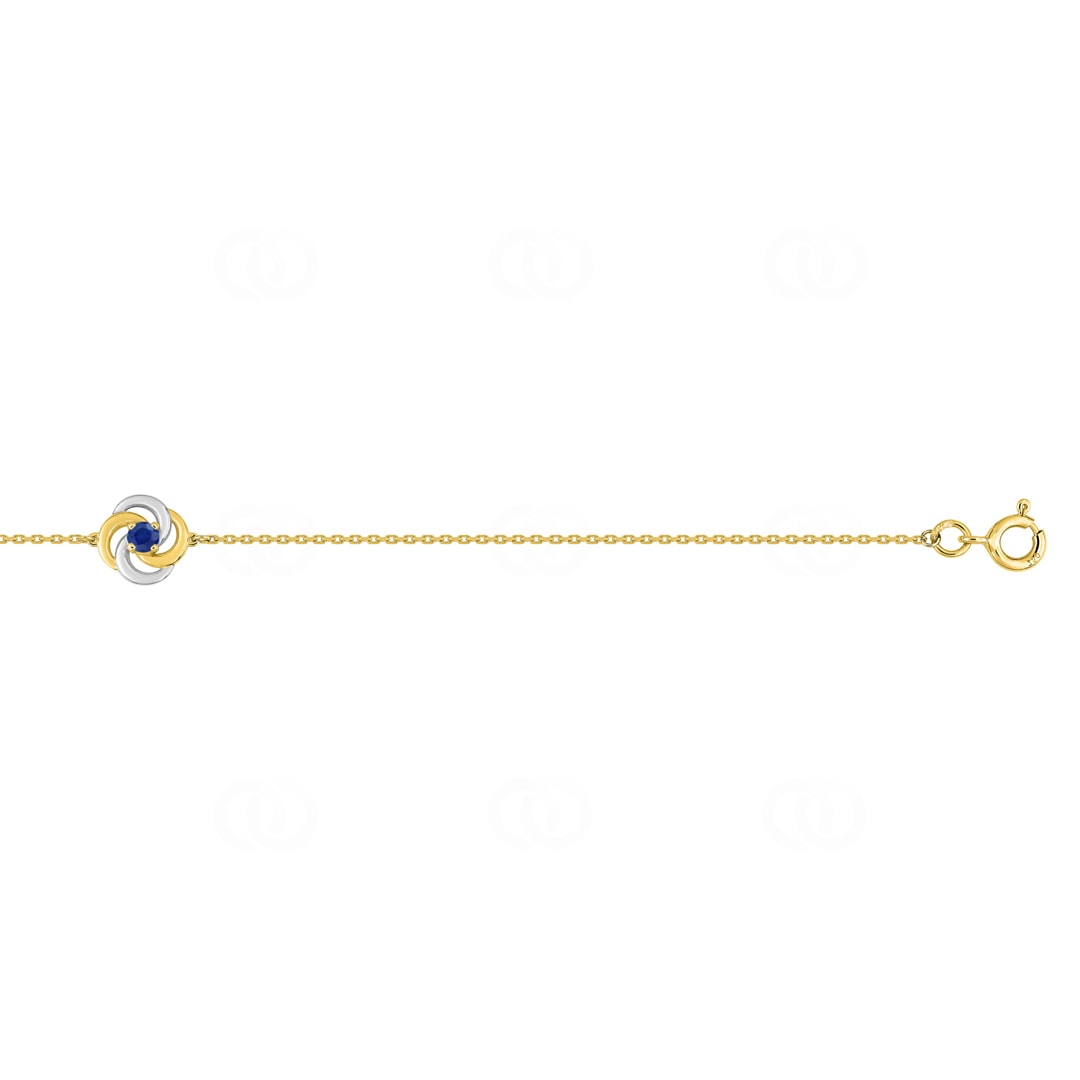 Armband 750/18 K Gelbgold mit Saphir