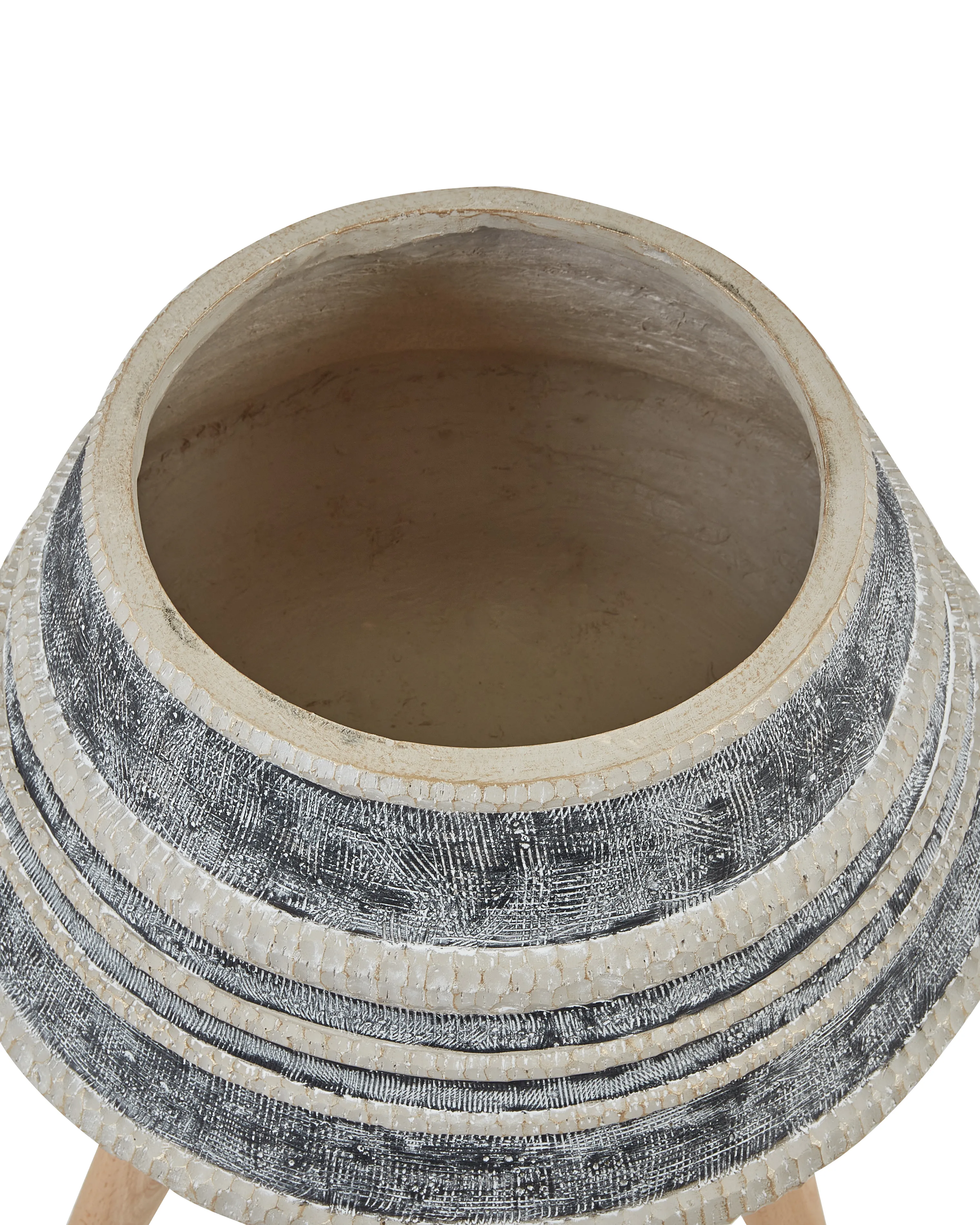 Verhoogde bloempot ATHAEA 37 cm Beige