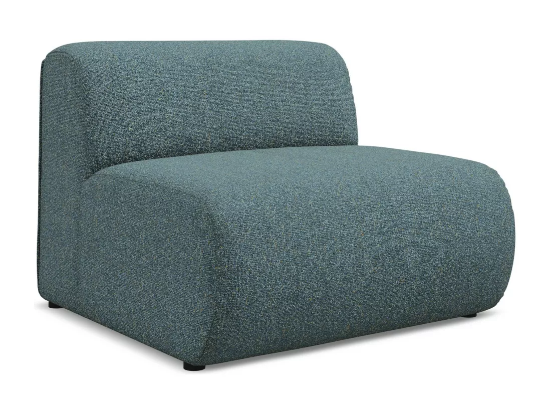 Fauteuil pour canapé modulable en tissu texturé - jeans - EKAHI