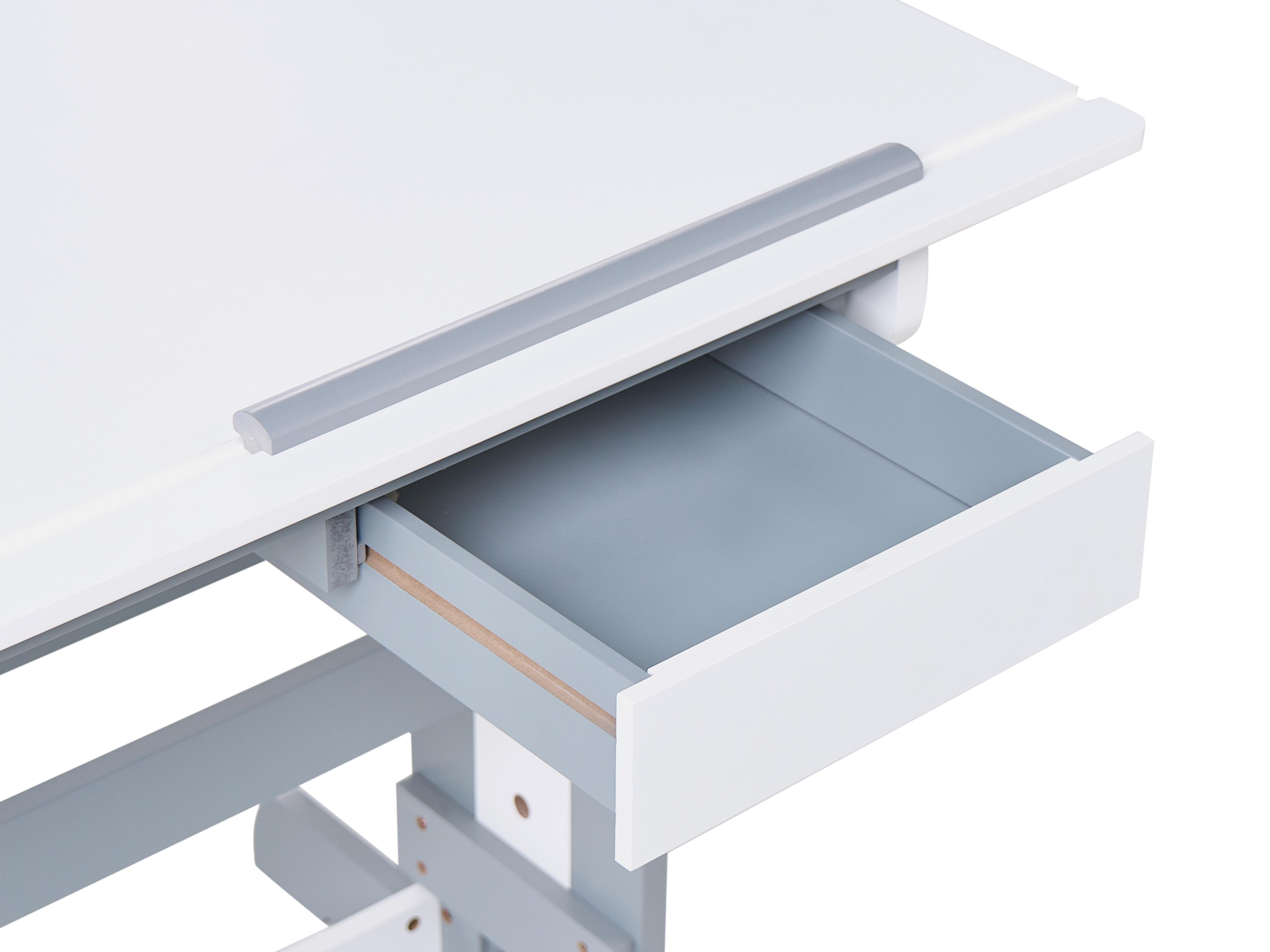 Handmatig verstelbaar sta-bureau NANNUP Wit 110 cm 53 cm