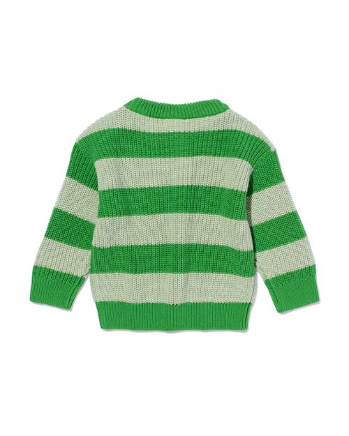 pull maillé à rayures pour bébé vert