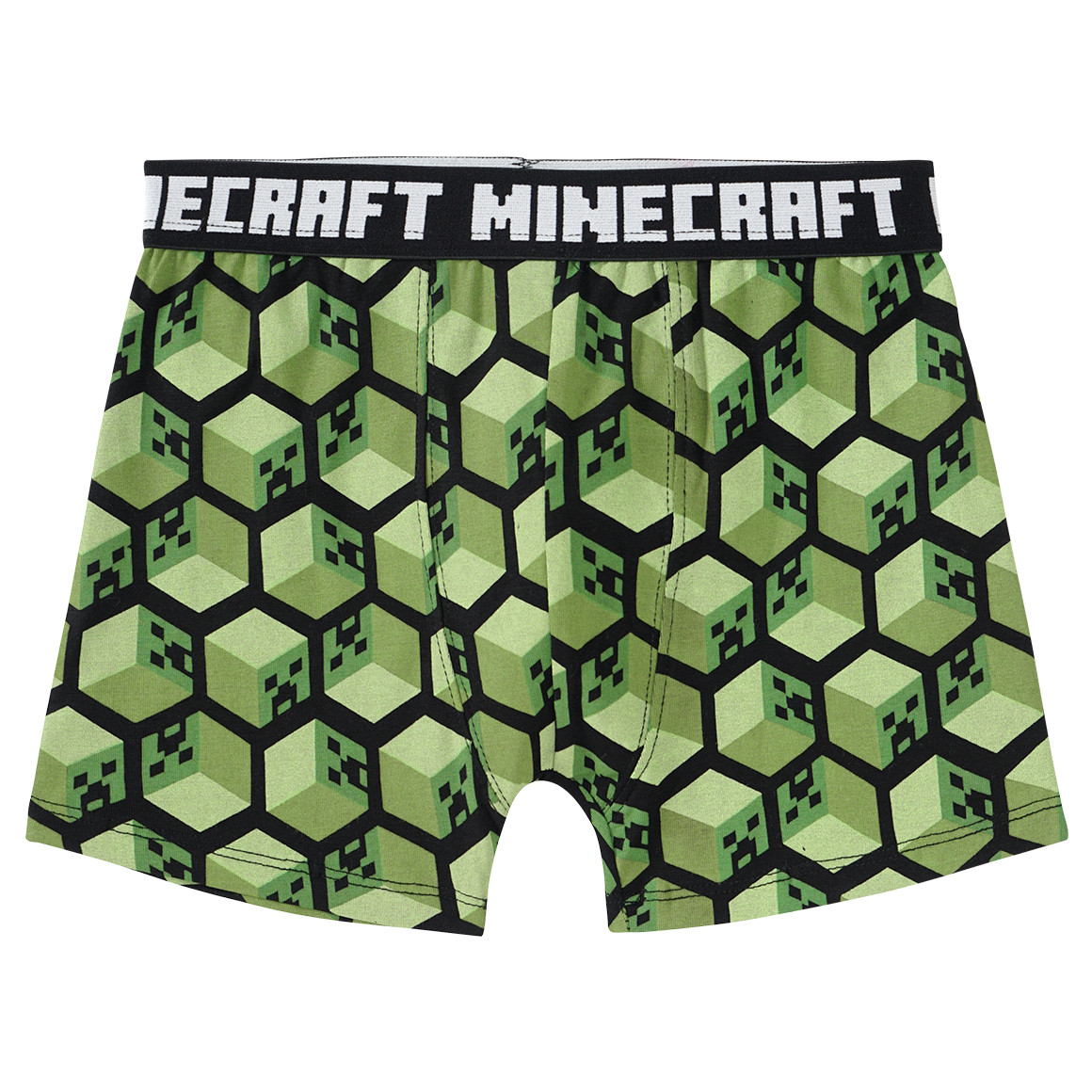 Yigga 2 Minecraft Boxer in verschiedenen Dessins schwarz / hellgrün