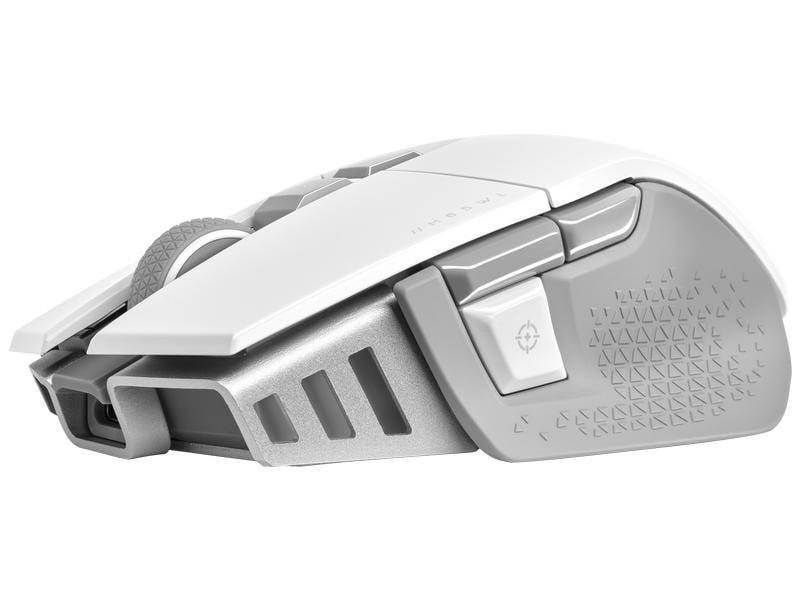 Corsair Gaming-Maus M65 RGB Ultra Wireless Weiss Kabellose Gaming-Mouse mit geringem Eigengewicht und programmierbaren Tasten, speziell konzipiert für FPS-Spiele