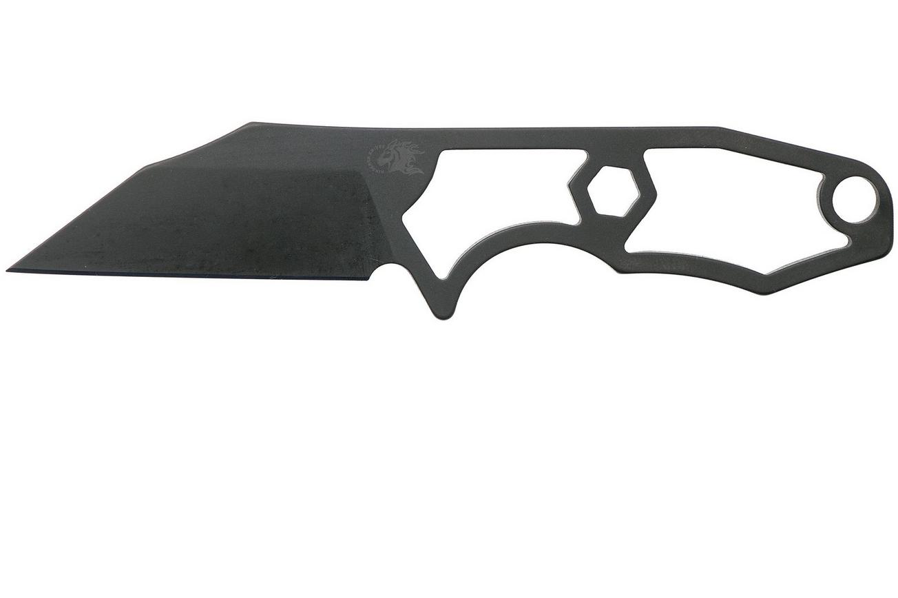 Rick Hinderer LP-1 Wharncliffe DLC Black nekmes, met UltiClip