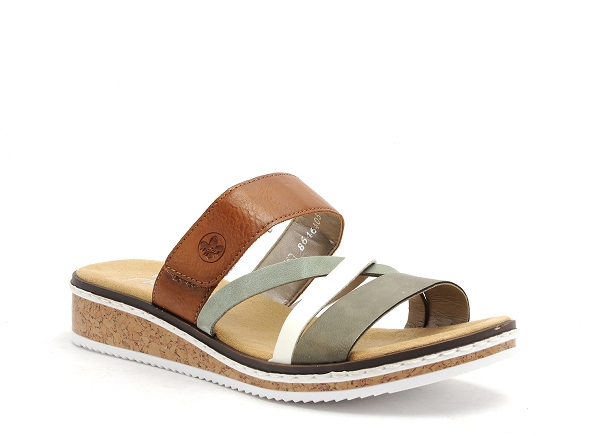 Rieker mules et sabots plats femme v3652 multicolore