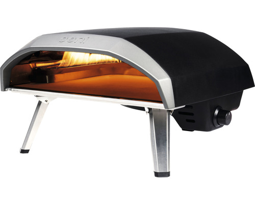 Ooni Koda 16 Gas Pizza Oven 63 x 58 cm RVS Zilver/Zwart L-vormige Vlam Gebruiksvriendelijk en Directe Gasontsteking