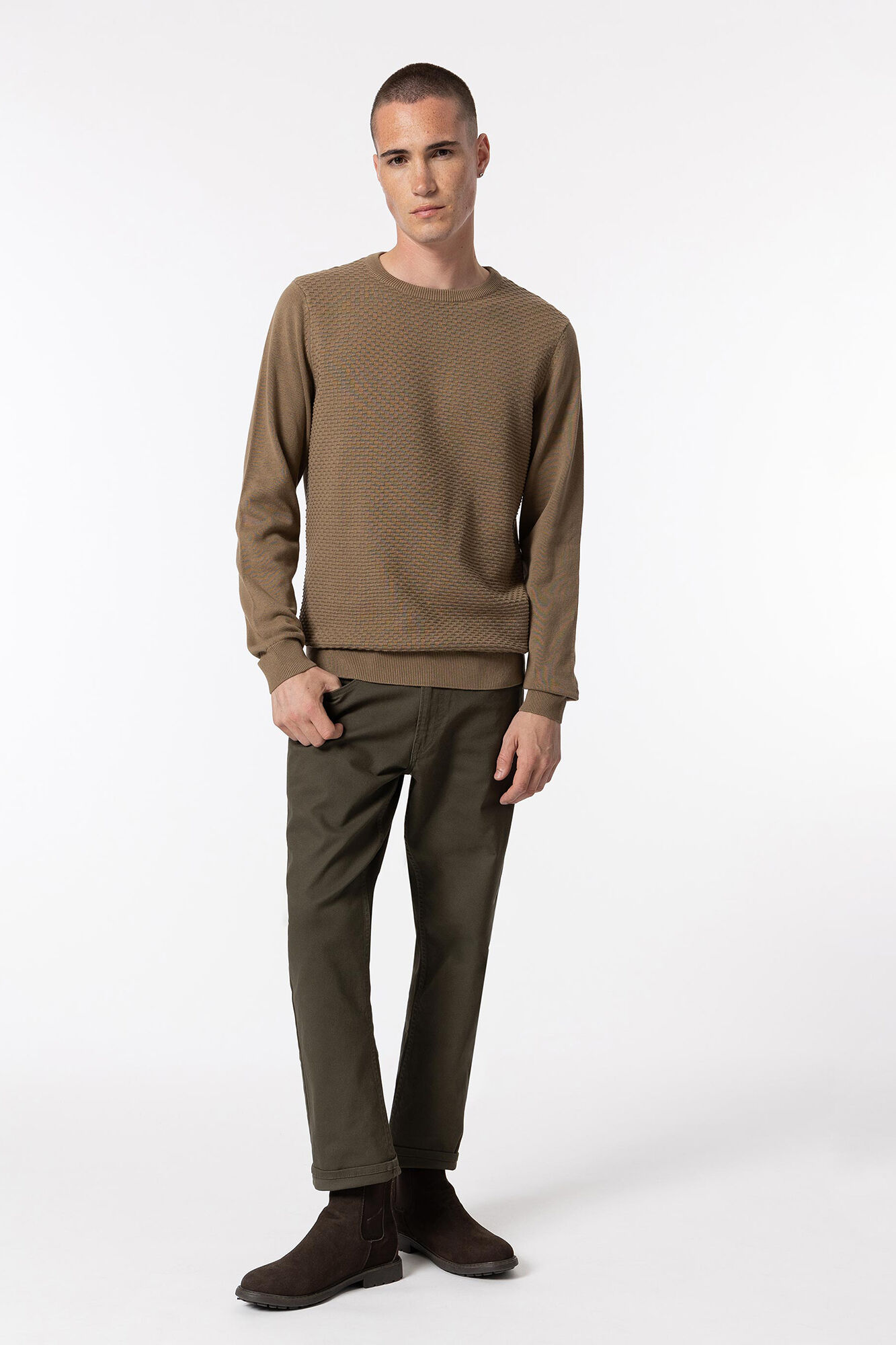 Suéter de malha jacquard