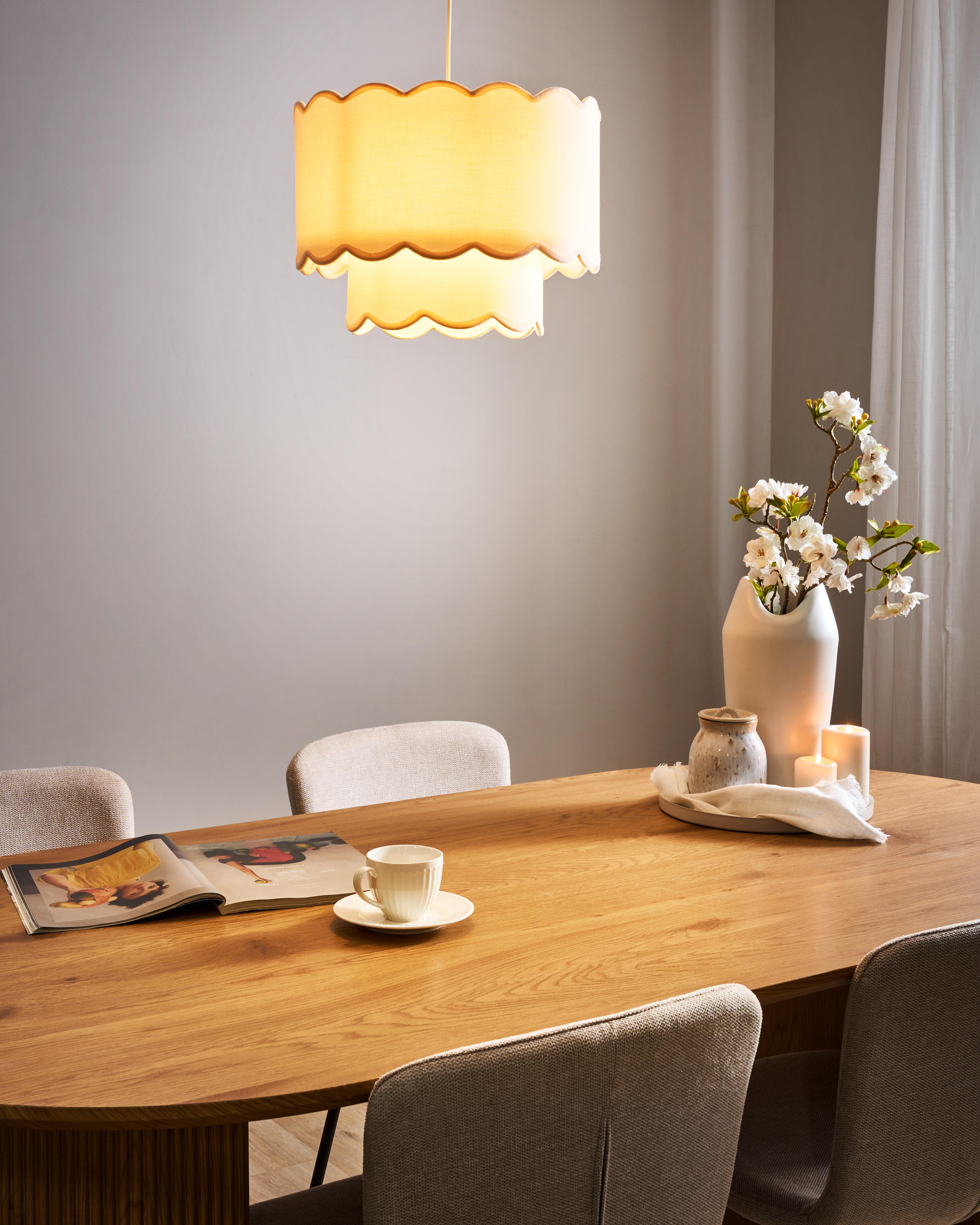 Hanglamp MECUMBURA Metaal Wit/beige