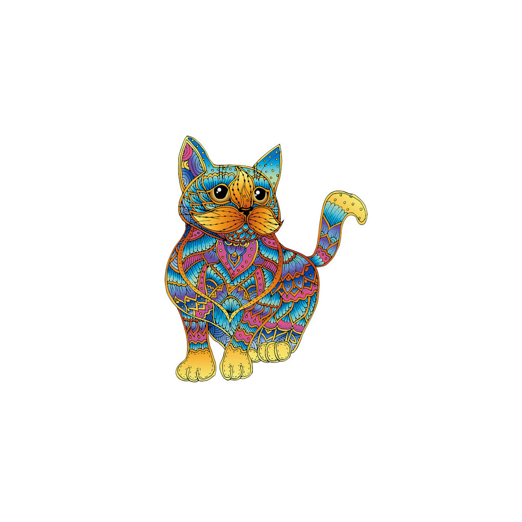 Rainbow Puzzle en bois - Chat - 99 pièces
