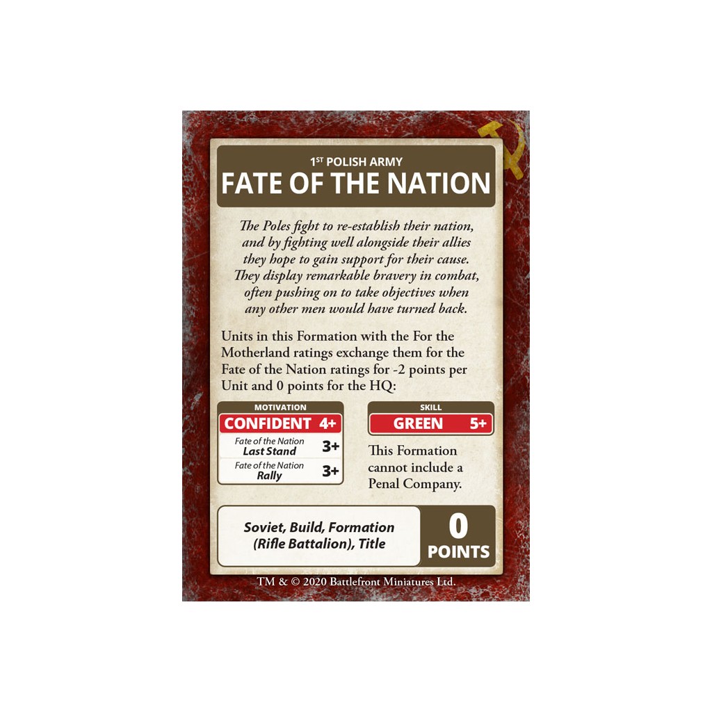 Flames of War - Bagration: Soviet Command Cards