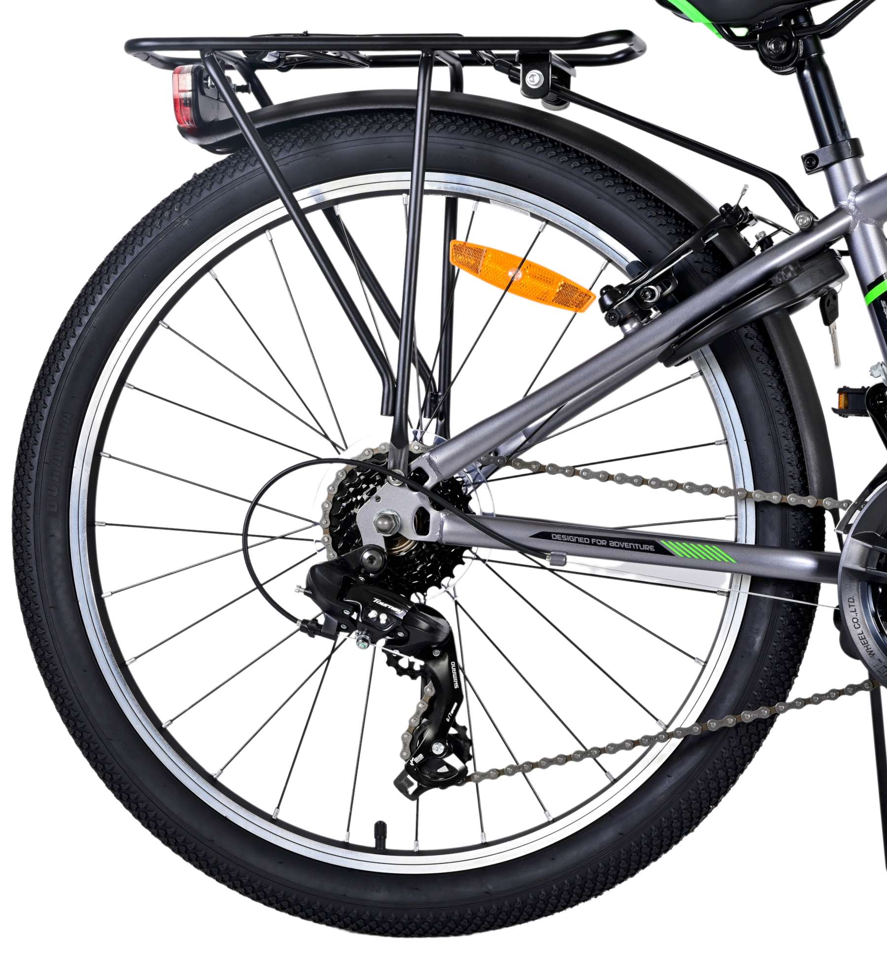 TPFSports Cross Kinderfahrrad - Jungen - 2 Handbremsen - 18 Gänge - 24 Zoll - Grau