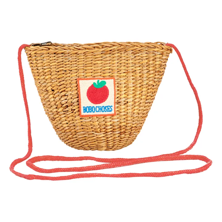 Bobo Choses Sac à Main Raphia Tomate | Beige