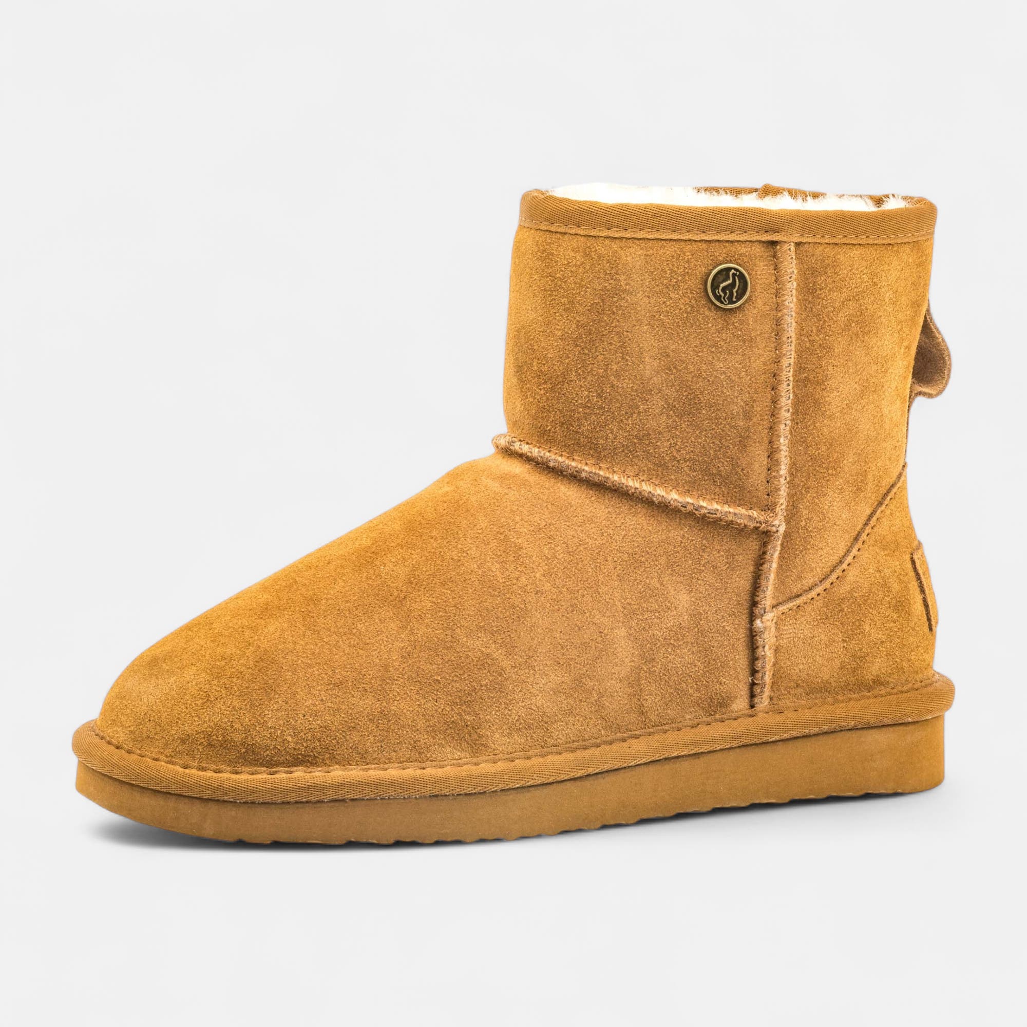 Boots Femme en cuir cognac
