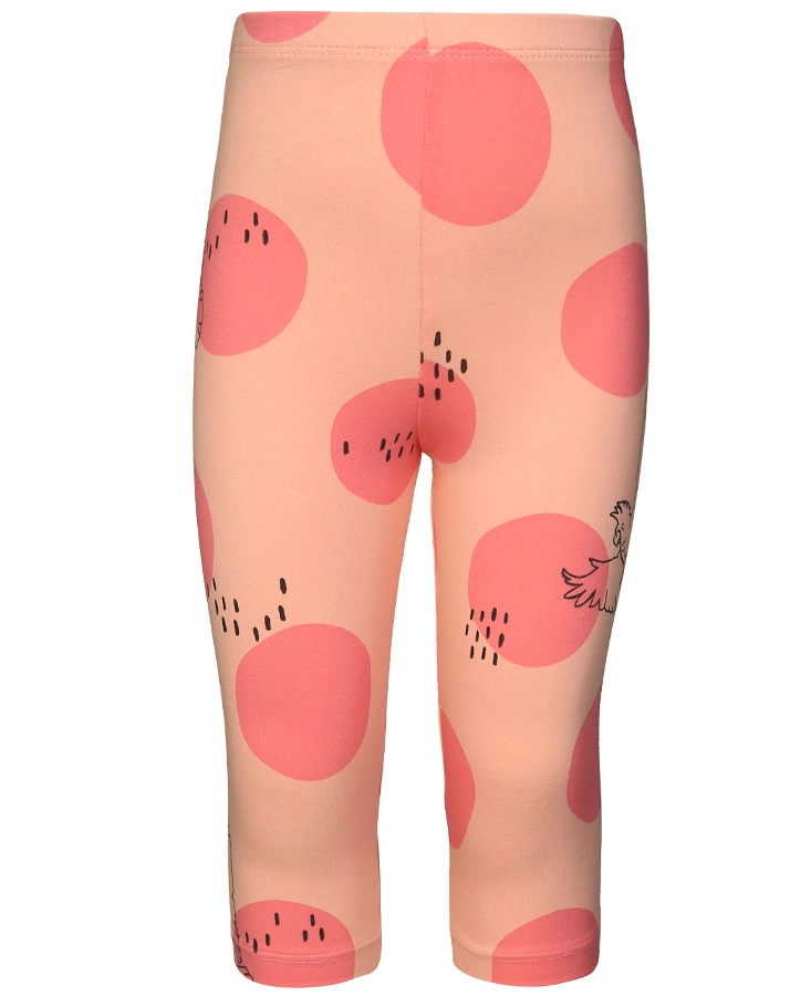 Capri-Leggings TROPICAL BIRD in light peach