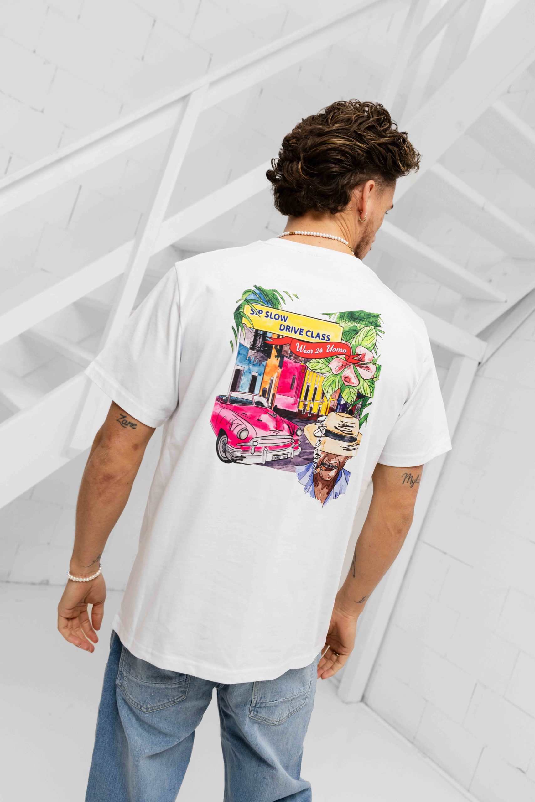 24 Uomo Sip Slow T-shirt Heren Wit