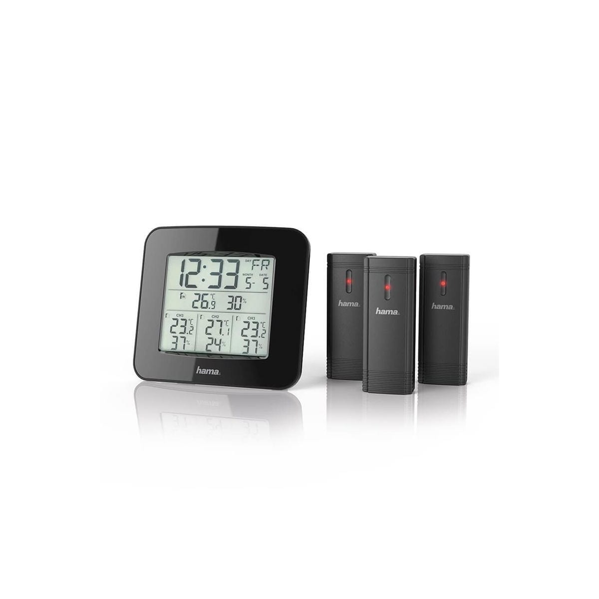 Hama Værstasjon EWS-Trio 3x Sensor Svart