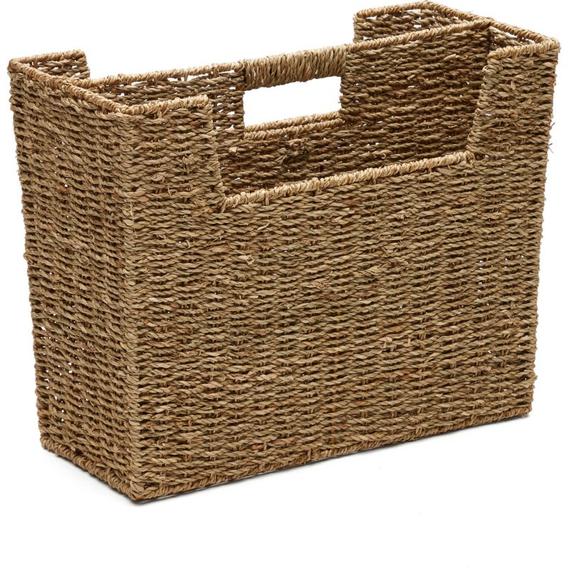 Porte-revues Guixols en fibres naturelles avec finition naturelle