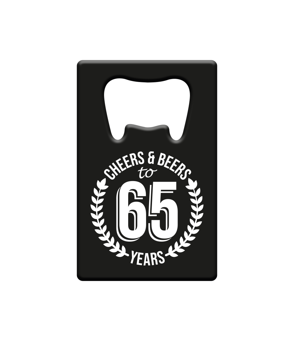 Bieropener 65 Jaar Cheers & Beers