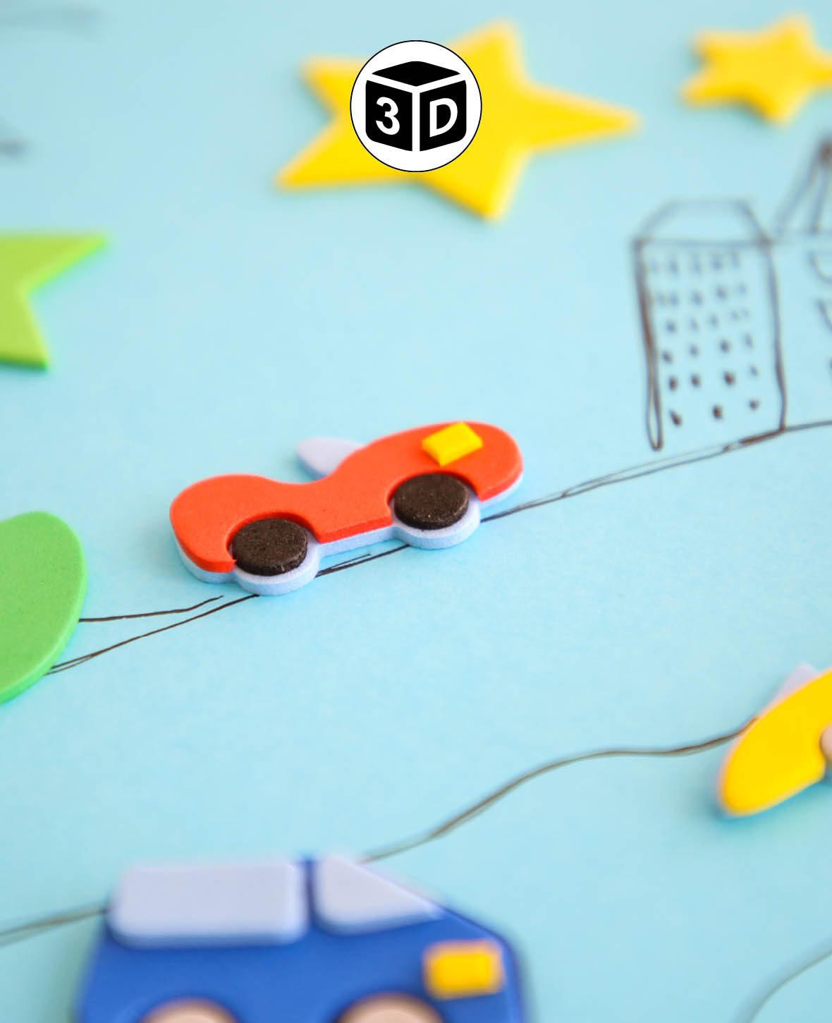 (96er Set) Moosgummi Tiere Sticker DIY Bauernhof