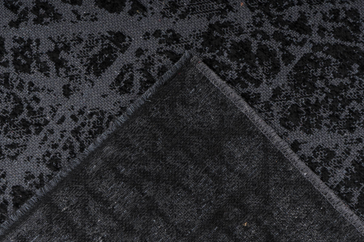 Flachgewebeteppich KALEVI 200 - grau - mit 3D-Struktur - 80x150 cm