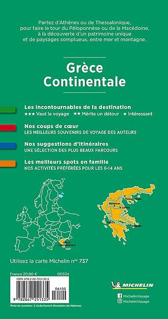 MICHELIN - GUIDE VERT GRECE CONTINENTALE