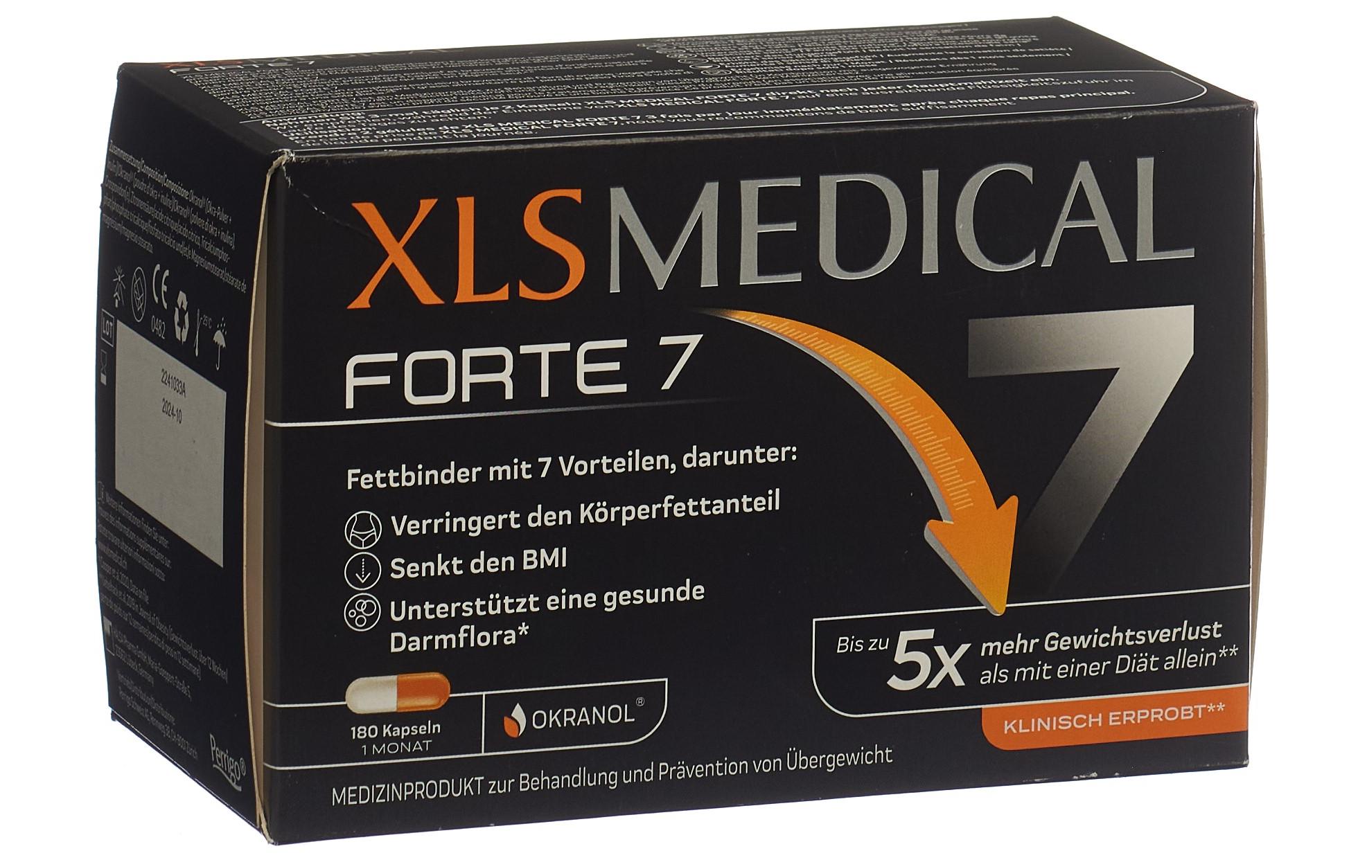 XLS Medical Forte 7 180 KapselnHilft, den Körperfettanteil zu verringern