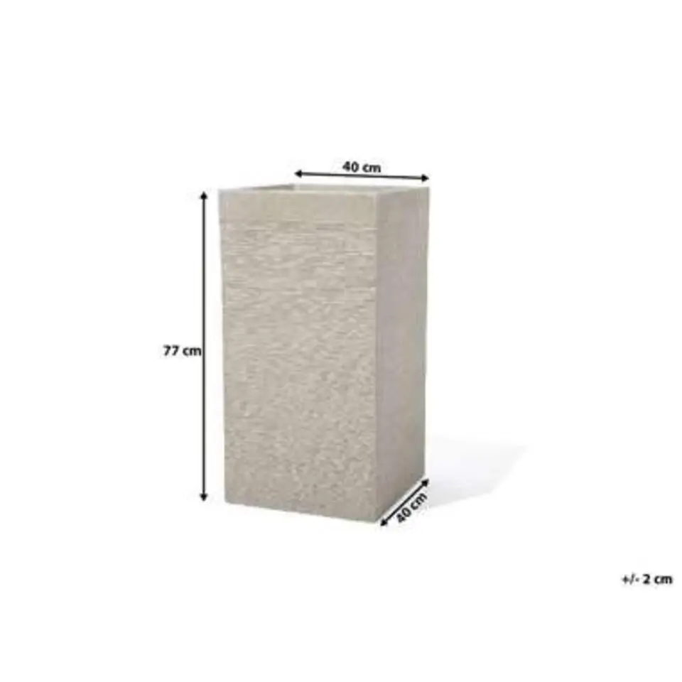 DION - Plantenbak - Lichtbeige - 40 cm - Klei-vezelmengsel