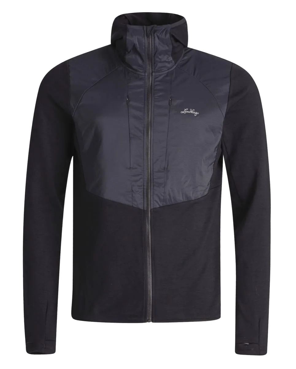 Lundhags Men's Padje Merino Block Hoodie Black