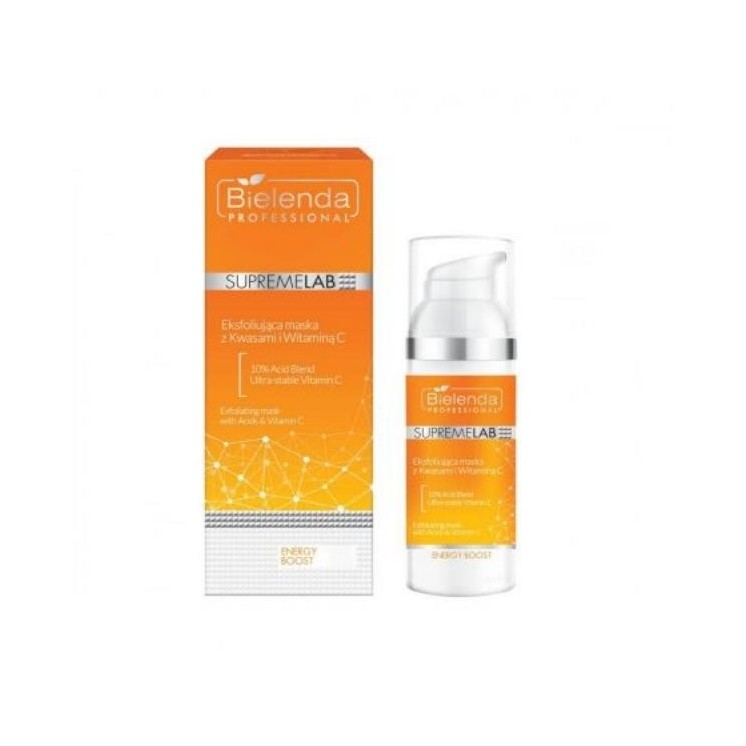 Bielenda Professional SUPREMELAB Energy Boost gezichtsmasker met zuren en vitamine C 50 g