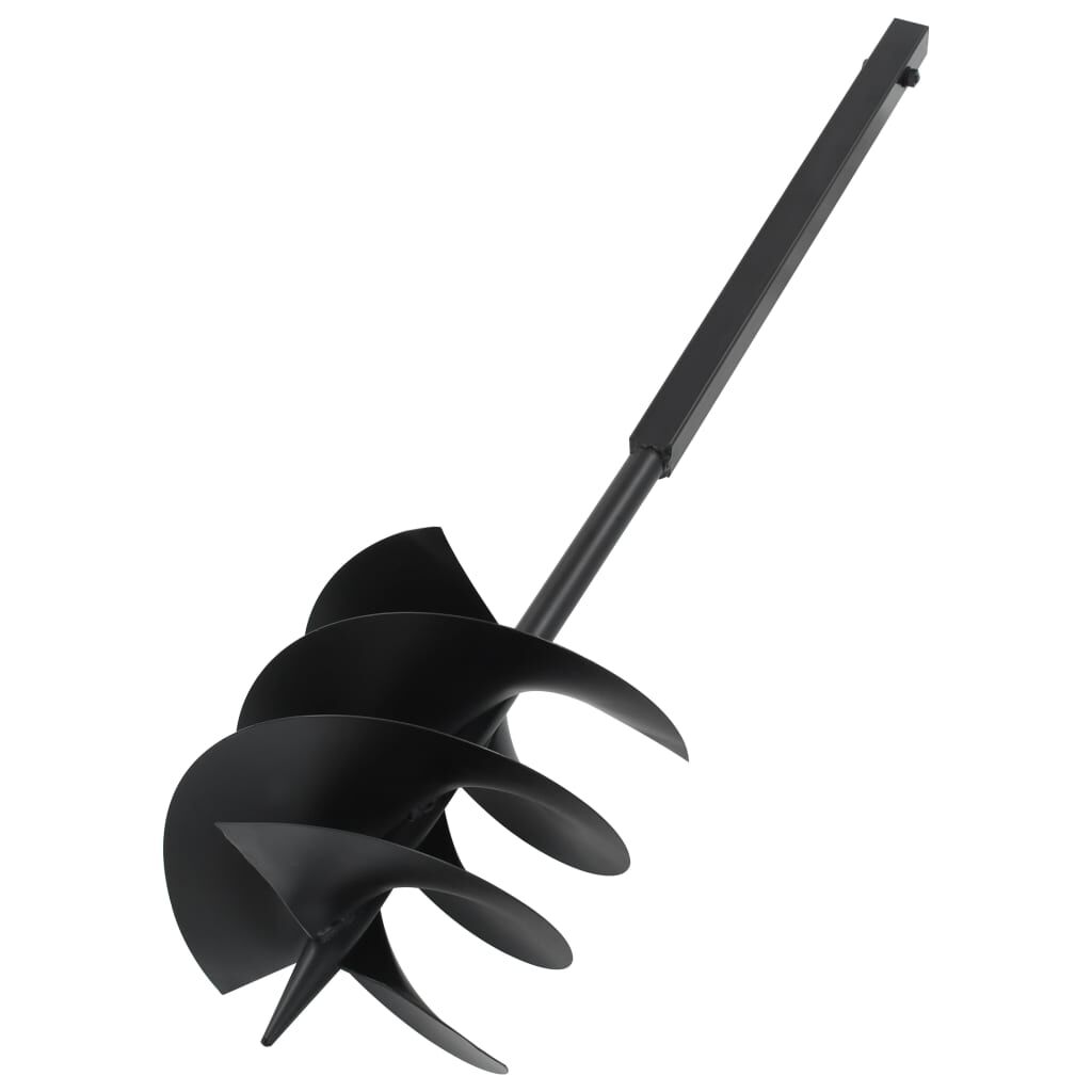vidaXL Grondboor met handvat, 250 mm, uitschuifbaar, 8 m, staal