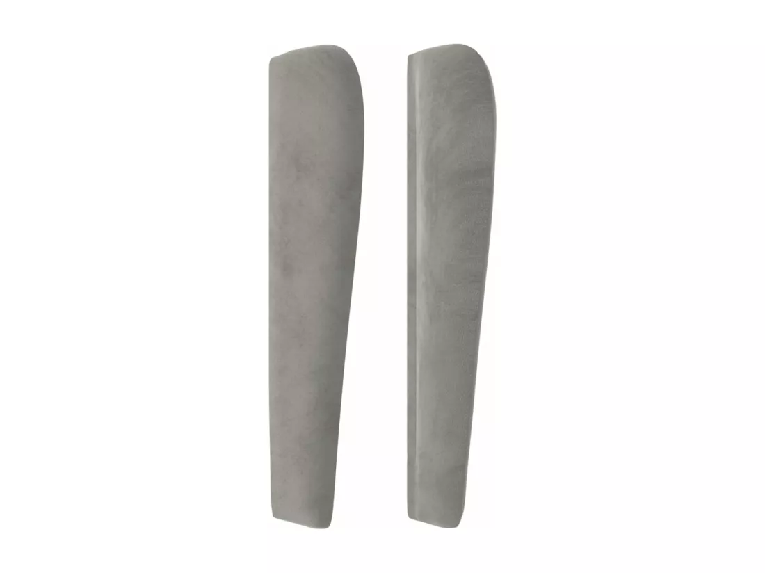 Tête de lit avec oreilles Gris clair 163x23x118/128 cm Velours