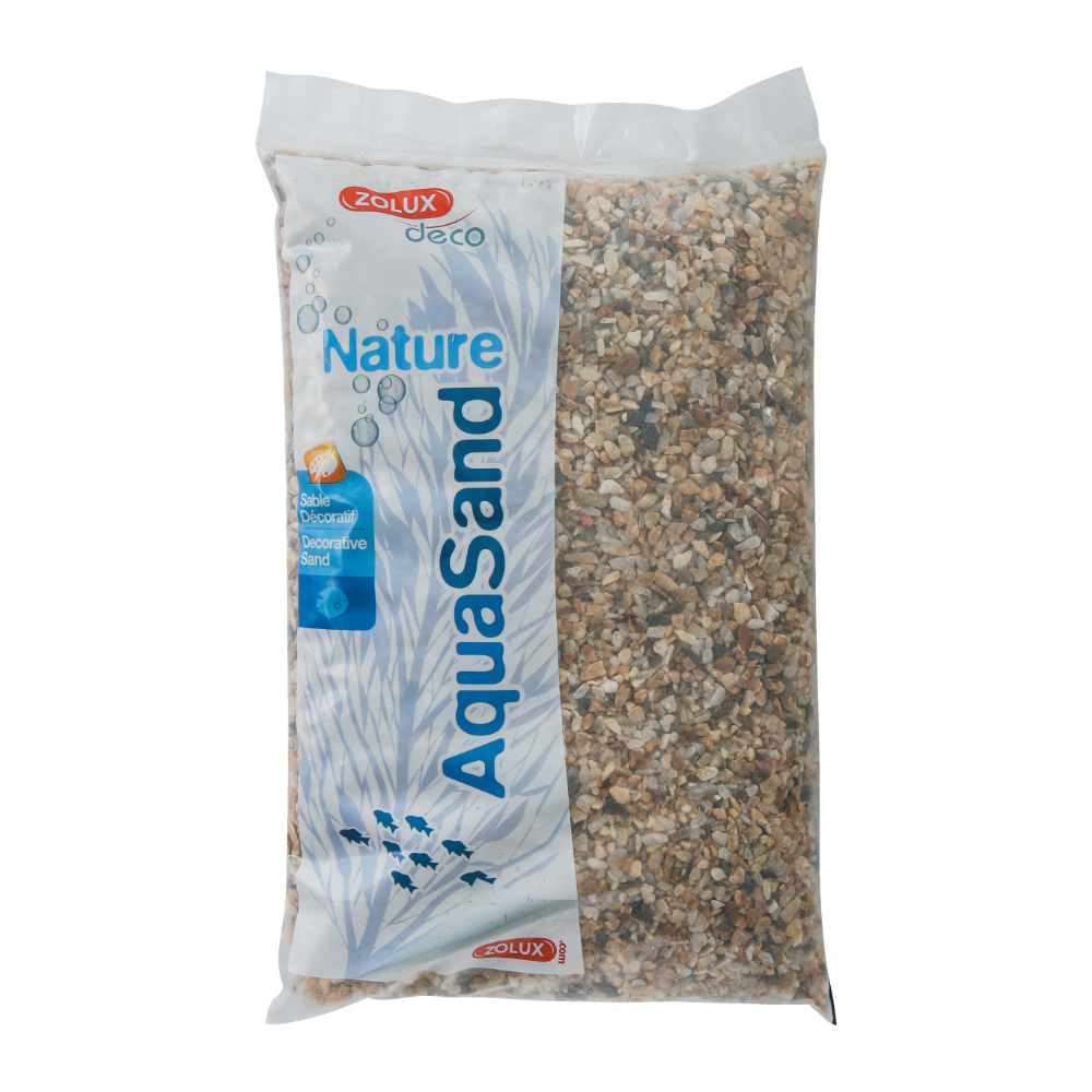 Sol décoratif aquasand naturel quartz gros 5kg (lot de 3)