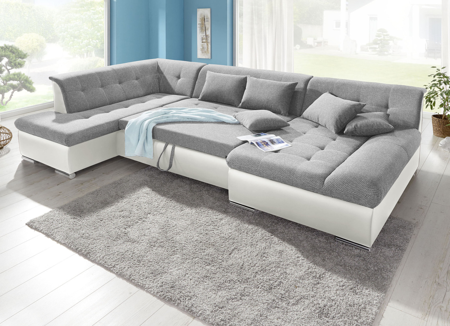 Wohnlandschaft mit Bettfunktion