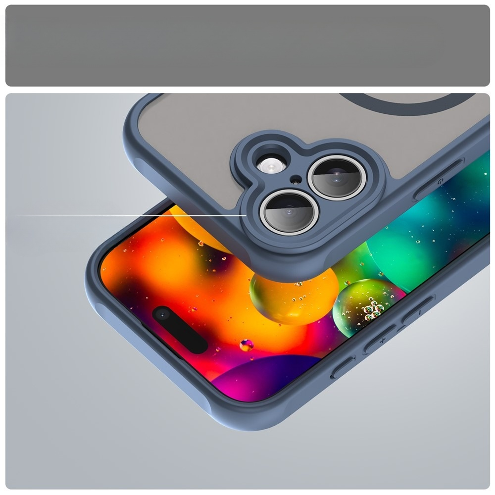 iPhone 17 MagSafe Hybrid Hülle mit TPU Bumper - Blau