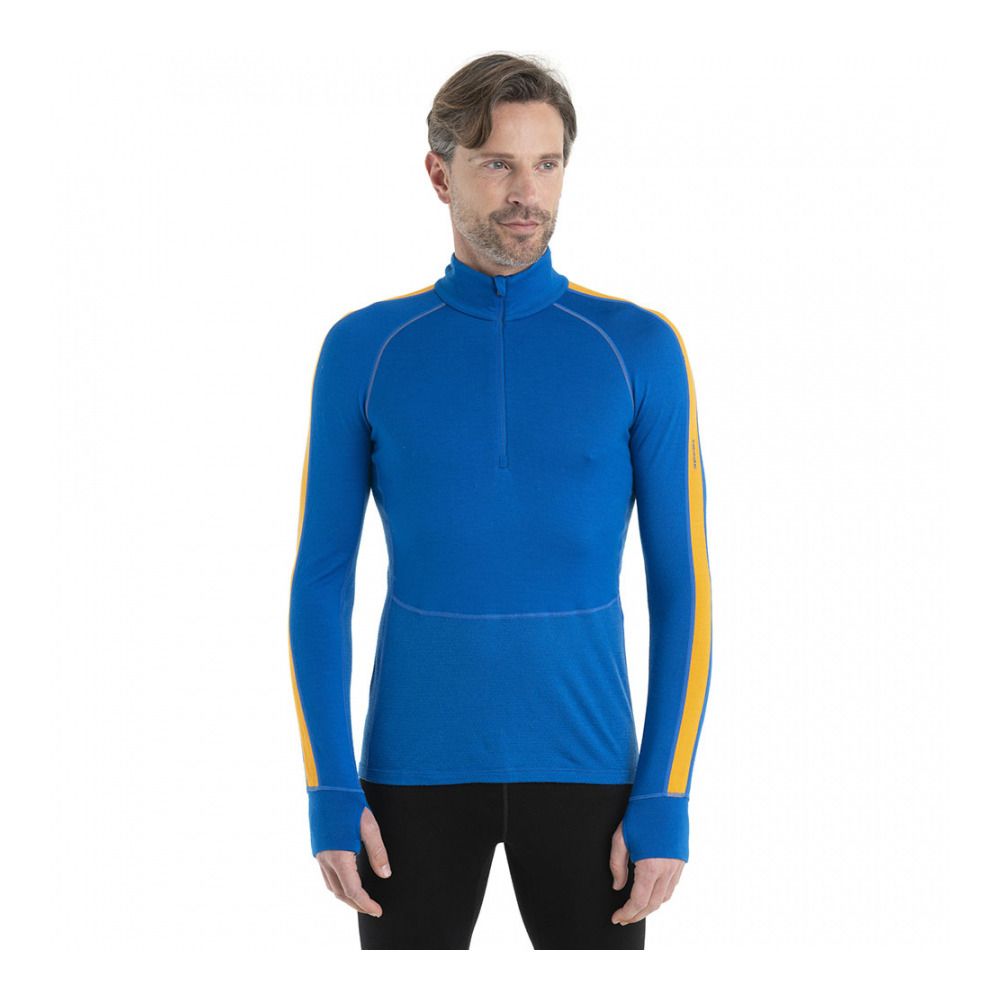Icebreaker ZONEKNIT 260 - Sous-couche Homme lazurite/solar/cb