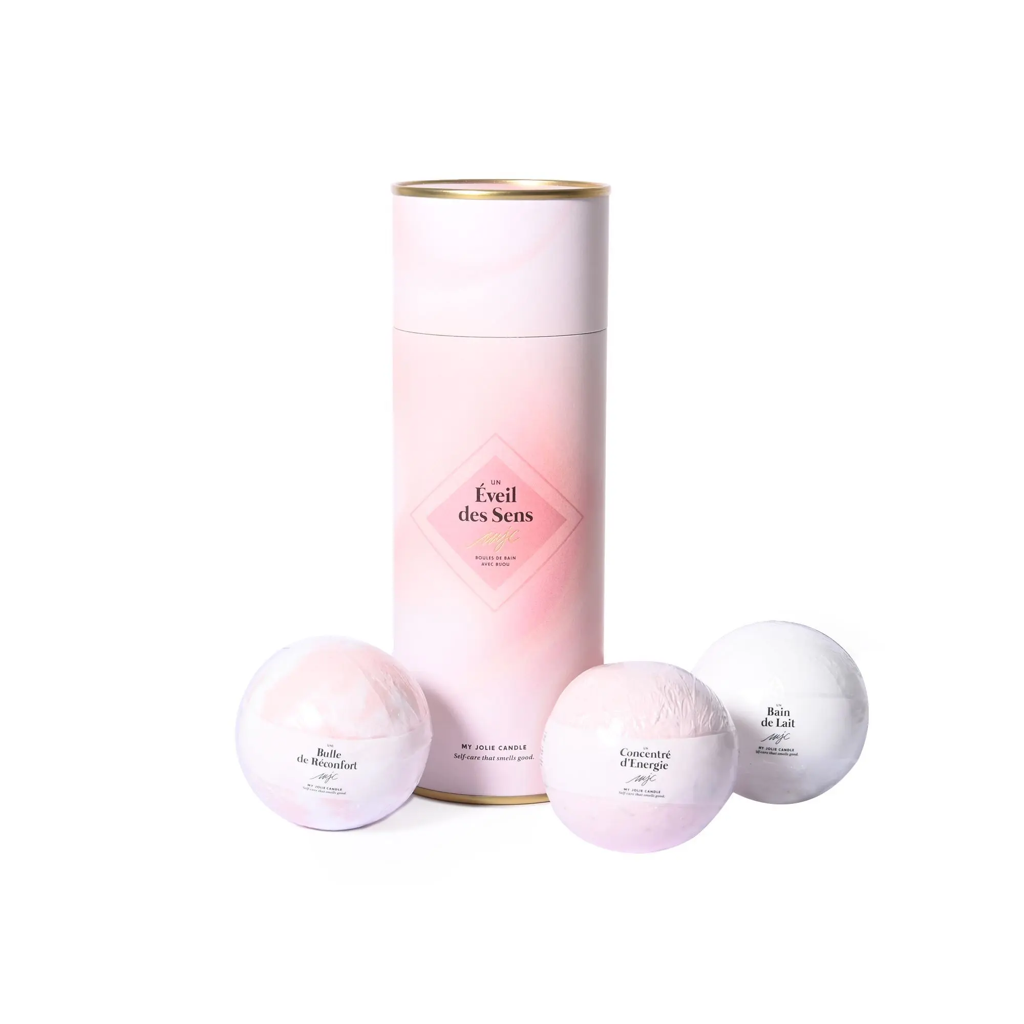 My Jolie Candle - TRIO BOMBES BAIN COLLIER OR Boules de bain avec bijou Collier or - Entre 20€ et 50€