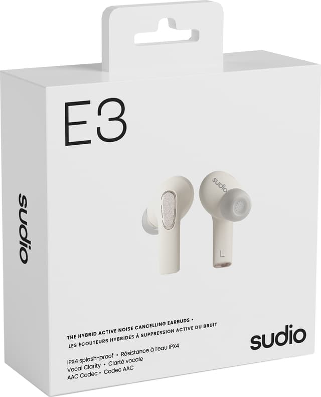 Sudio E3 true wireless in-ear høretelefoner (sort)