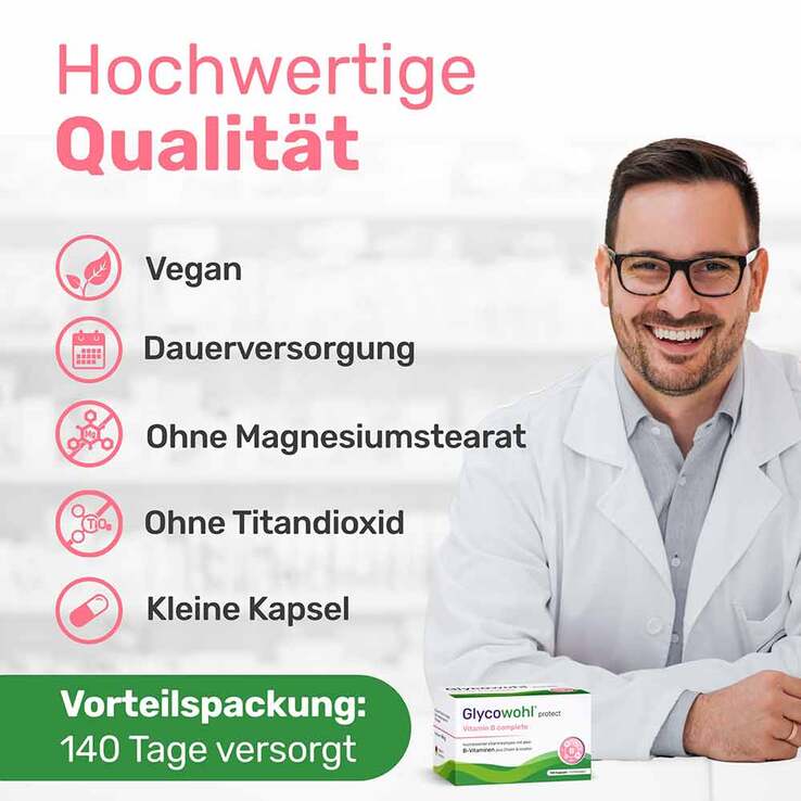 Glycowohl Vitamin B complete + Inositol + Cholin Kapseln , 140 St