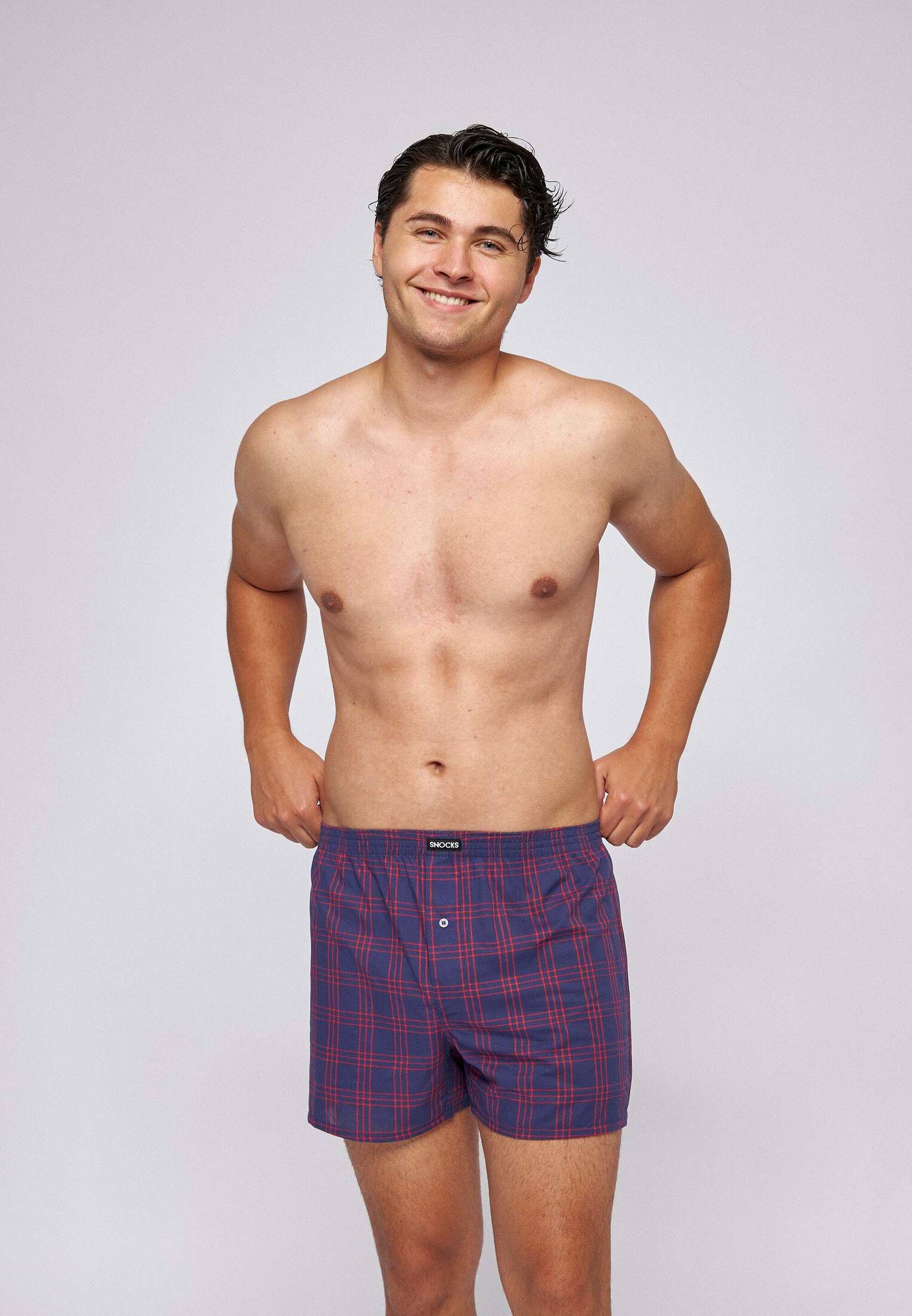 SNOCKS| Herren American Boxershorts im 3er Pack