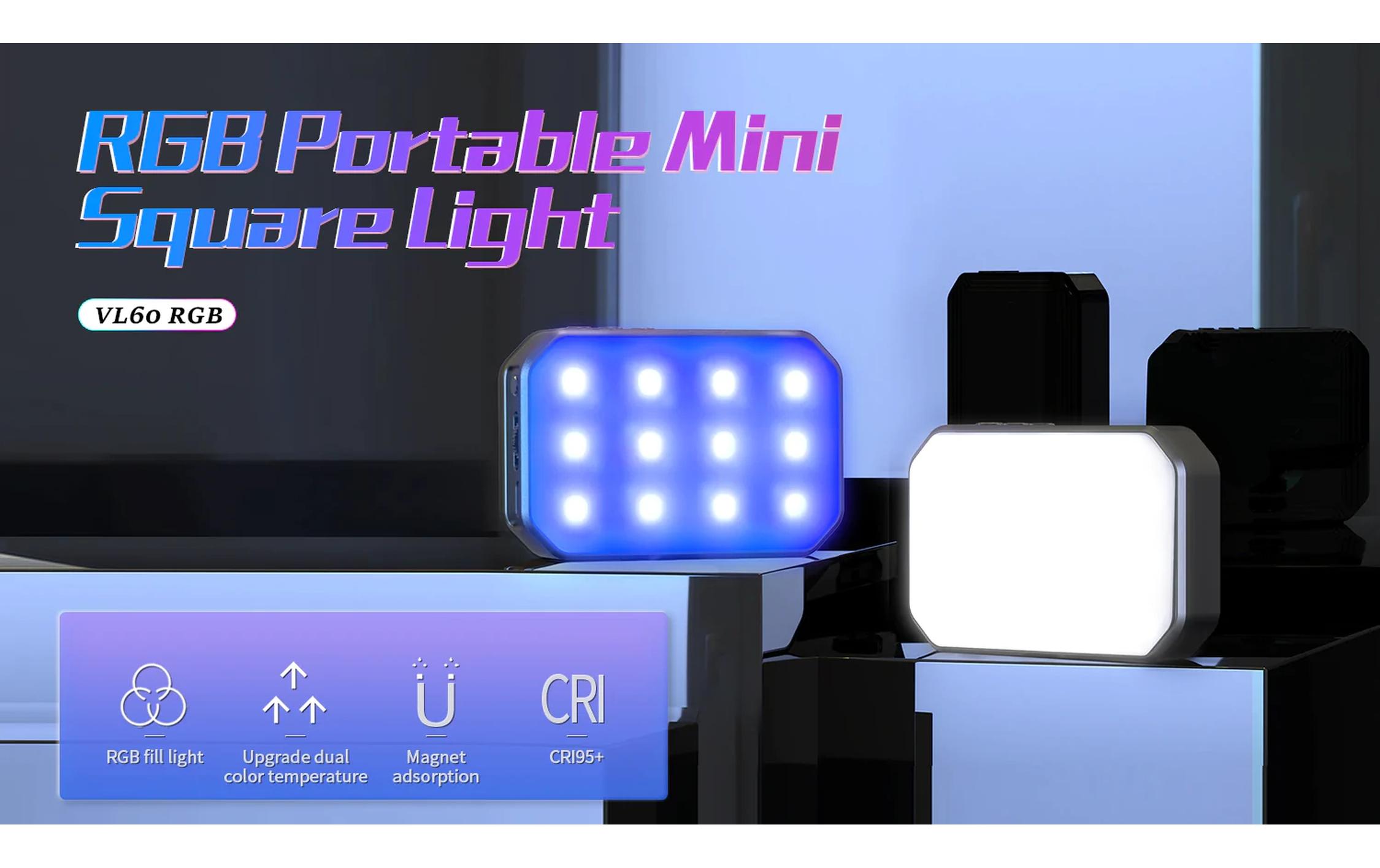 Videoleuchte VL60Tragbare quadratische Mini-Leuchte
