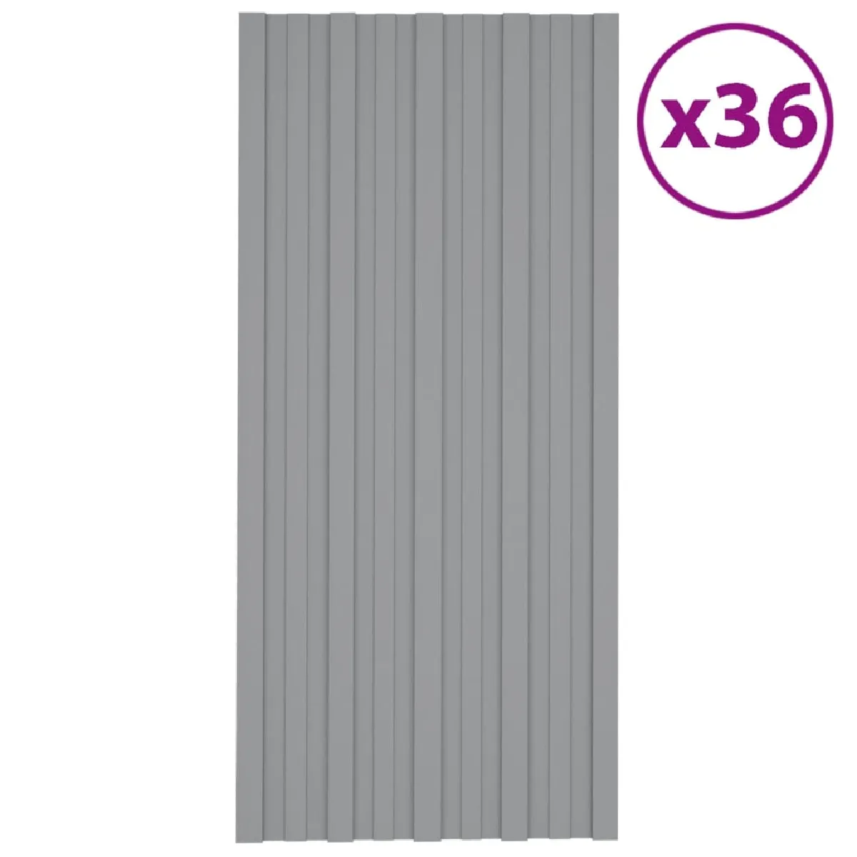 vidaXL Panneaux De Toiture - Gris
