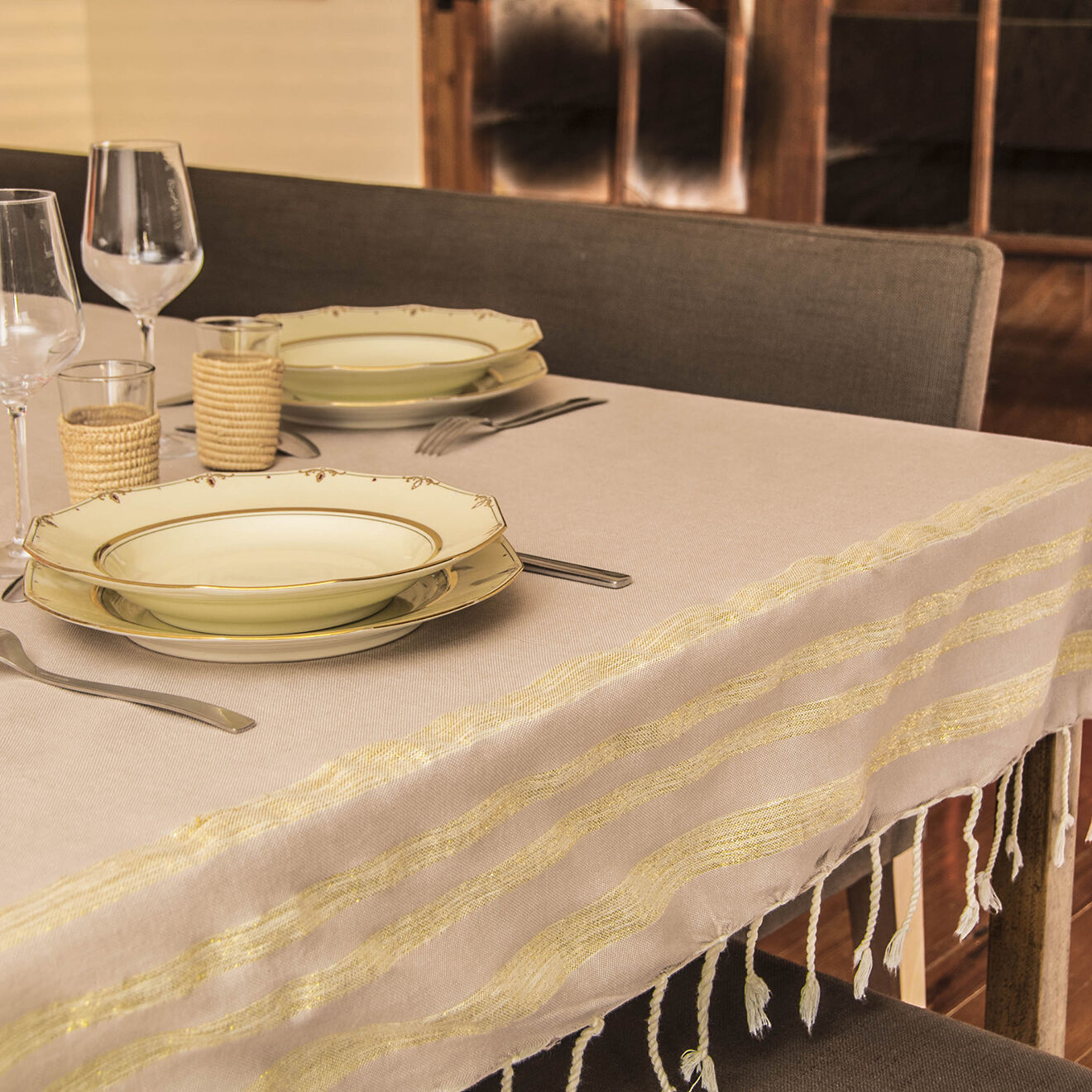 Febronie Nappe 100% Coton 200 g/m² Hamptons beige