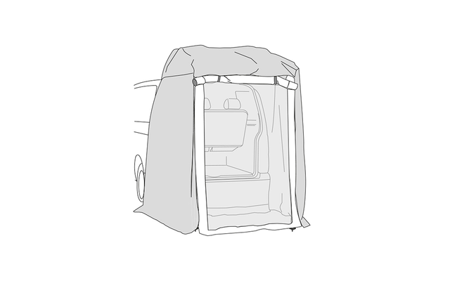 Fiamma Rear Door Cover Heckbereichabdeckung für VW T5 / T6