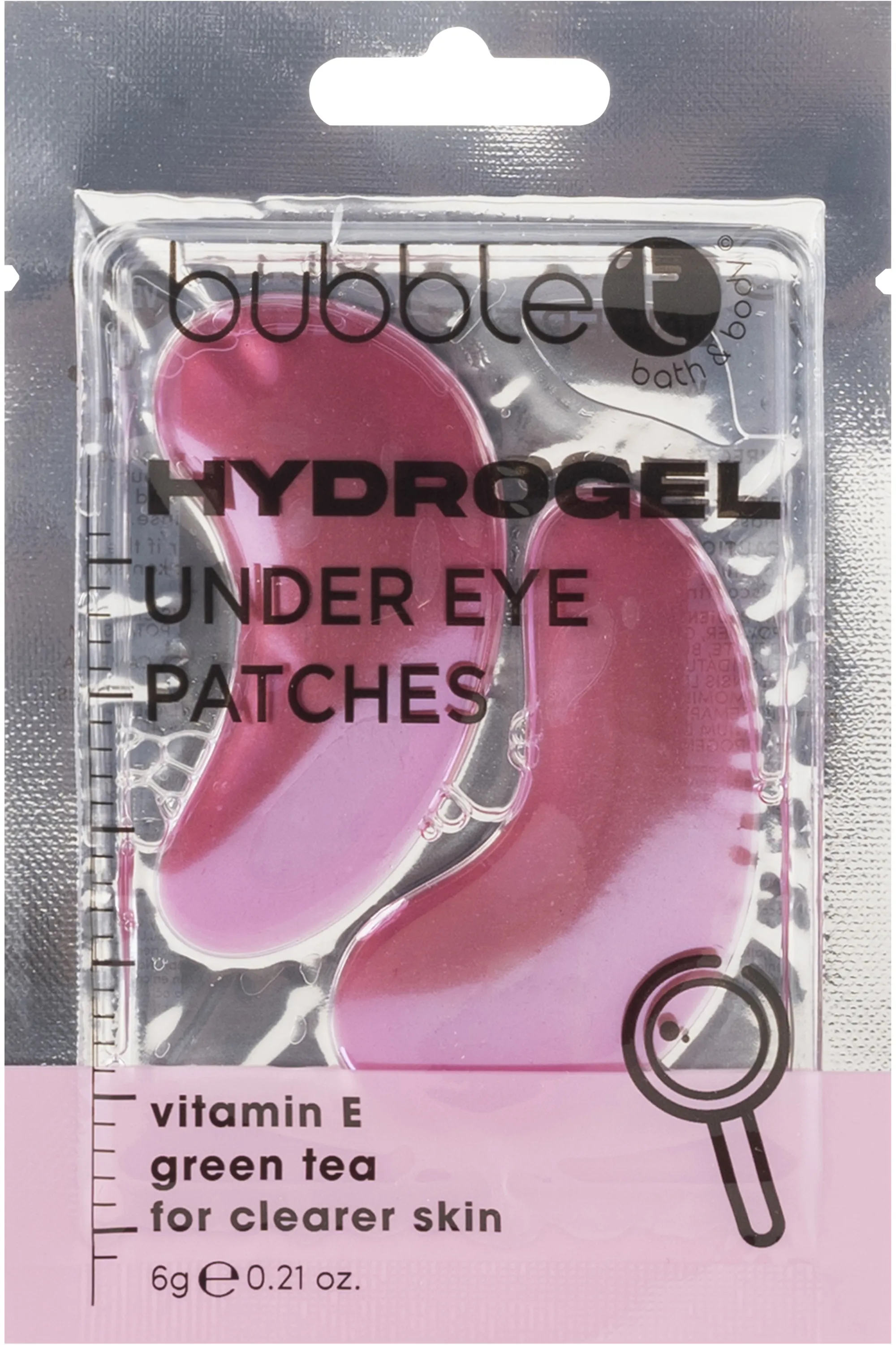 Bubble T Cosmetics Patchs yeux à la vitamine E et au thé vert-6 g