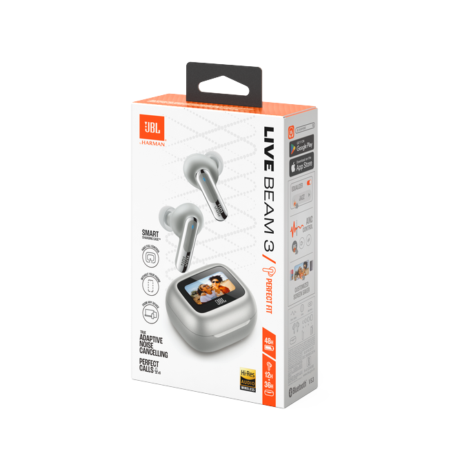 JBL - Live Beam3 True Wirelesssilver