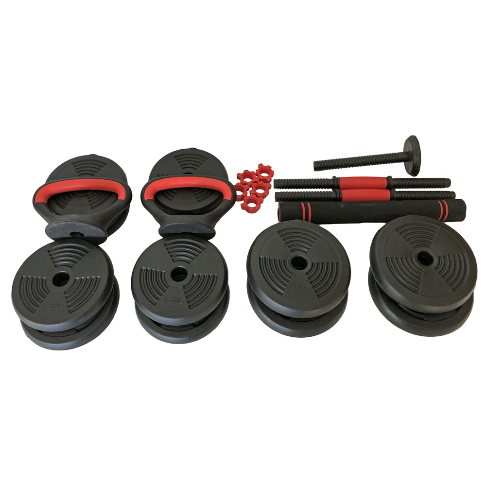 Conjunto de pesos de PVC Canon com discos, 20 quilos