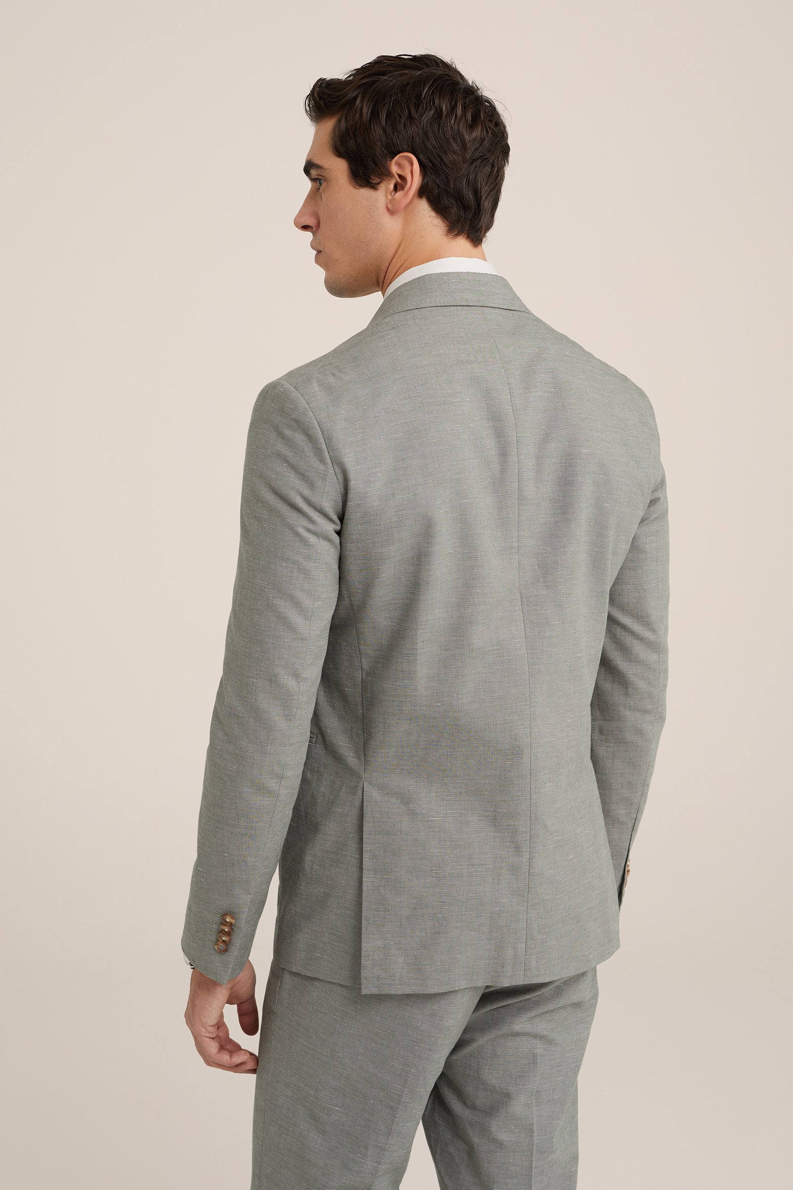premium linnenmix blazer Van Gils Lichtgroen