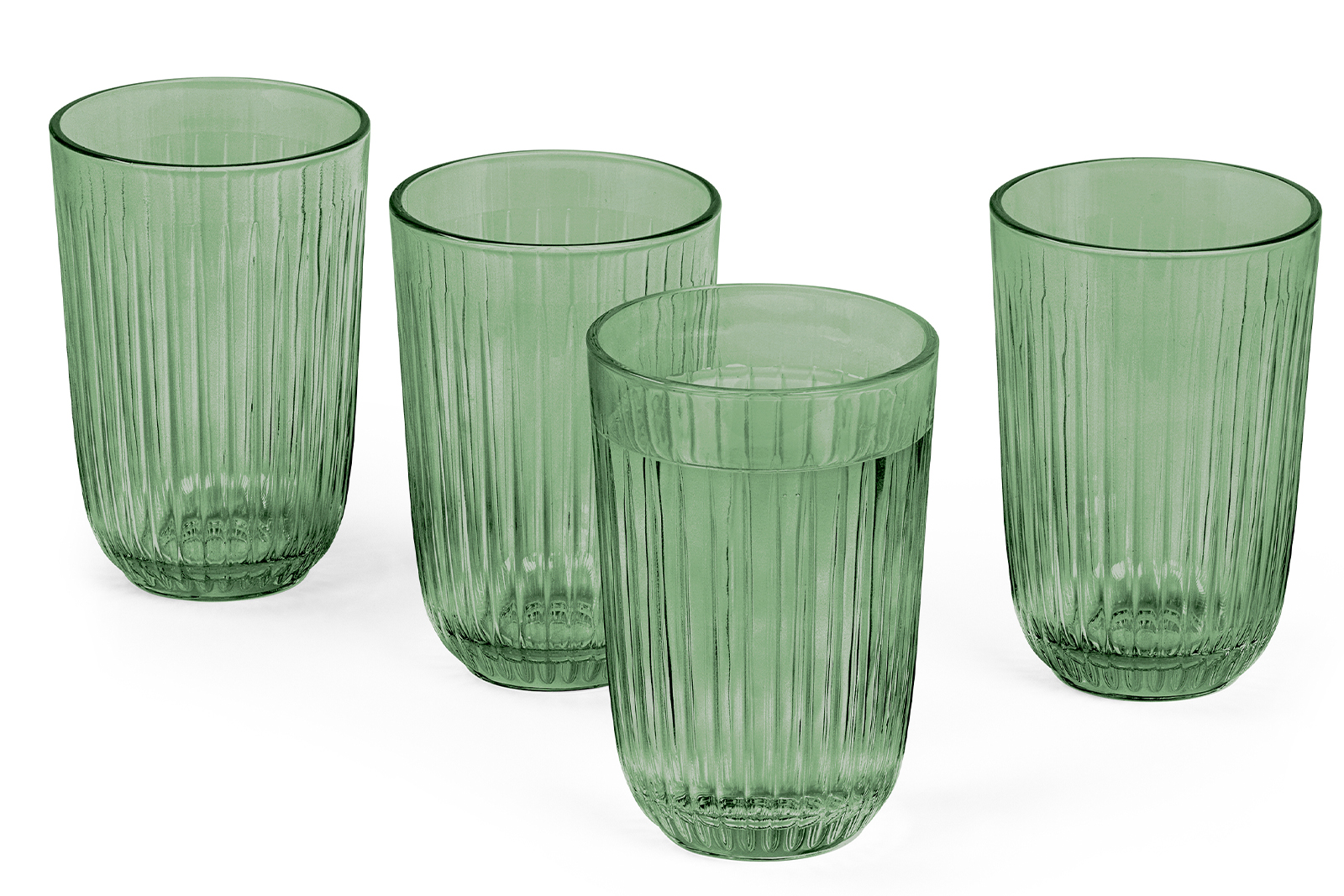 Hammershøi vannglass 4pk Grønn. 37 cl. 4 pk